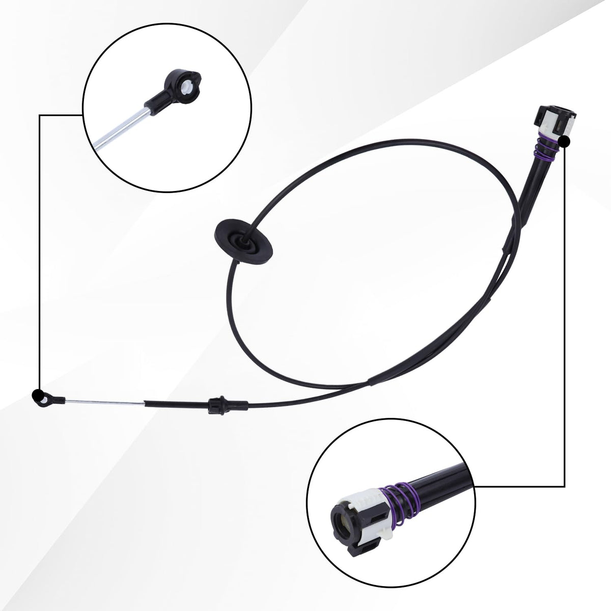 HNeekyr cable alongside ruler showing length and proper scale benefit
