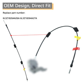 HNeekyr cables beside ruler showing 32.2 and 23.5 inch lengths for accurate replacement