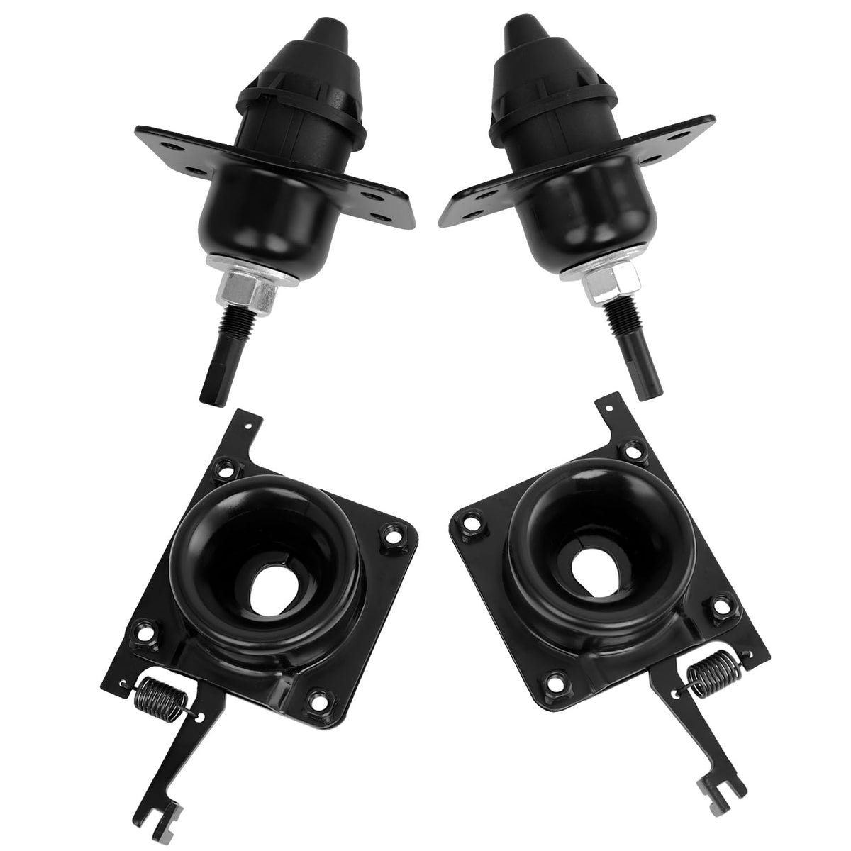 HNeekyr front view of 4-piece hood latch set showing complete kit and benefit of full replacement