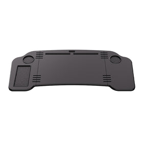 HOACHAN front view of foldable car table showing compact fit and stability