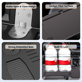 HOACHAN meal tray setup with plate and cup for easy in-car dining