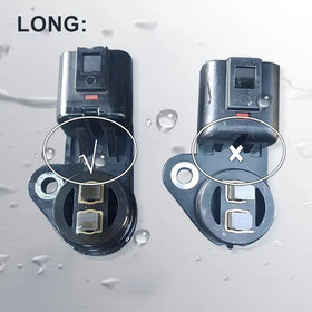 HOAVEED connector close-up highlighting secure plug, ensures reliable signal