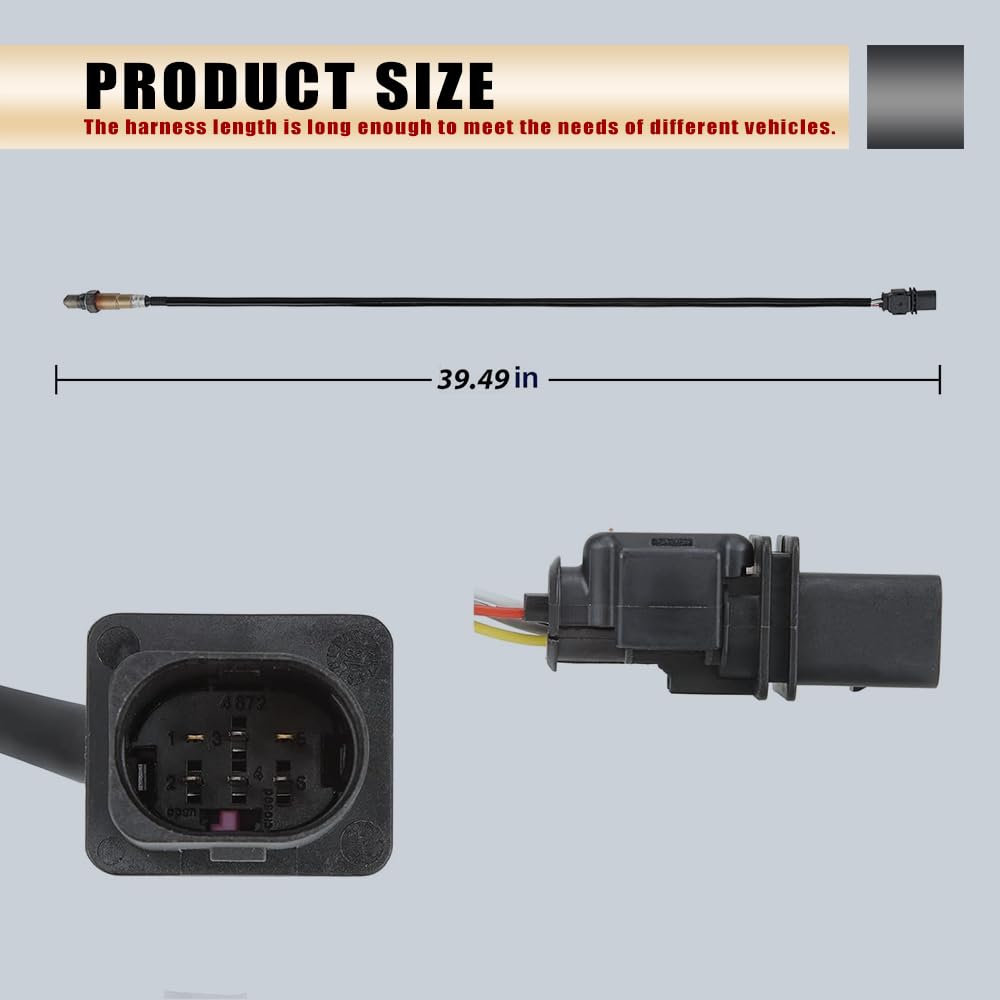 HOAVEED wiring plug closeup highlighting 5-wire LSU 4.9 compatibility benefit