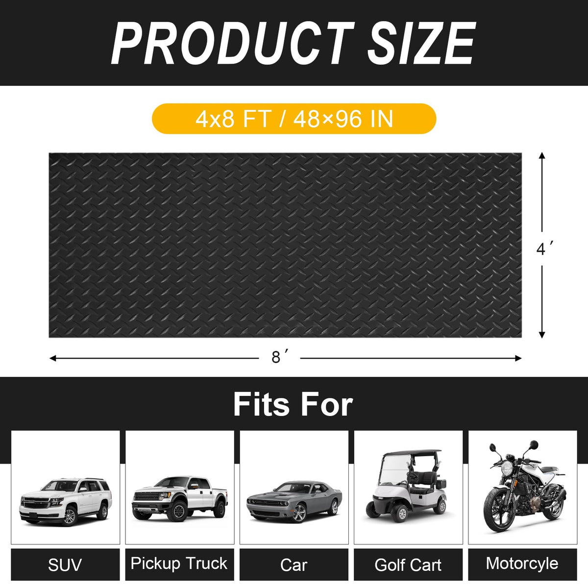 hobuska close-up of diamond-plate texture highlighting slip-resistant grip