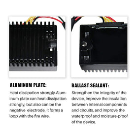 Hocean-Max aluminum shell heat-sink detail highlighting better heat dissipation