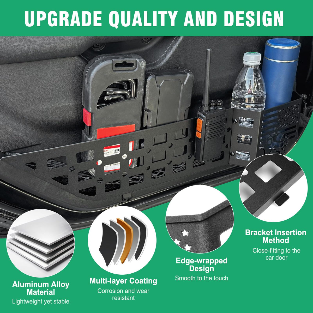 HOCHO installation hardware laid out showing included tools for fast mounting benefit