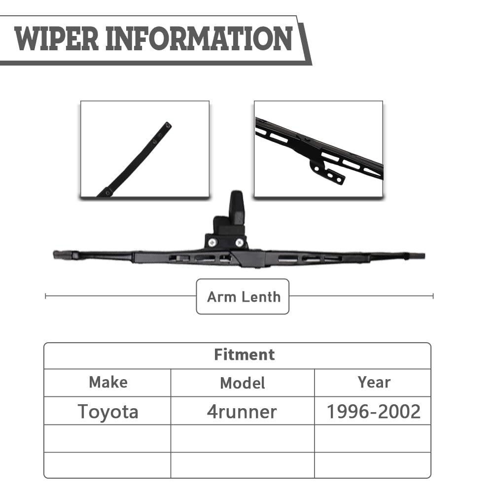 HODEE rear wiper installed on Toyota 4Runner rear window for improved visibility