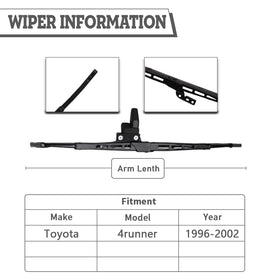 HODEE rear wiper installed on Toyota 4Runner rear window for improved visibility