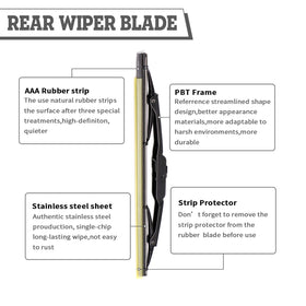 HODEE rear wiper installed on Chevy Traverse rear window demonstrating restored visibility