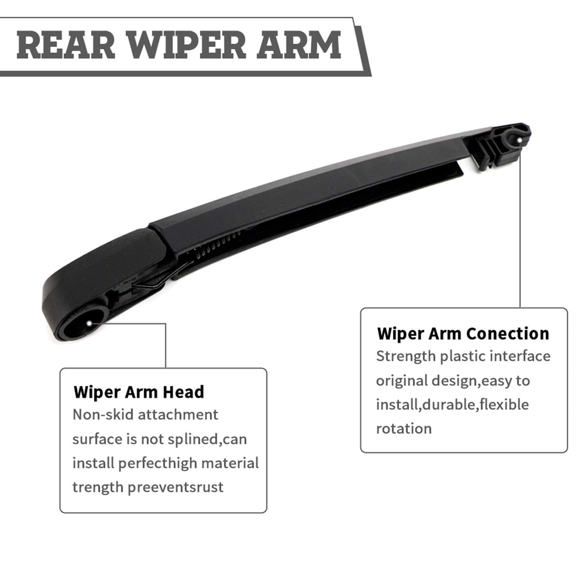 HODEE rear wiper arm mounted on CX-5 glass showing restored rear visibility