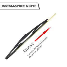 HODEE rear wiper blade rubber edge close-up providing cleaner rear-window wiping