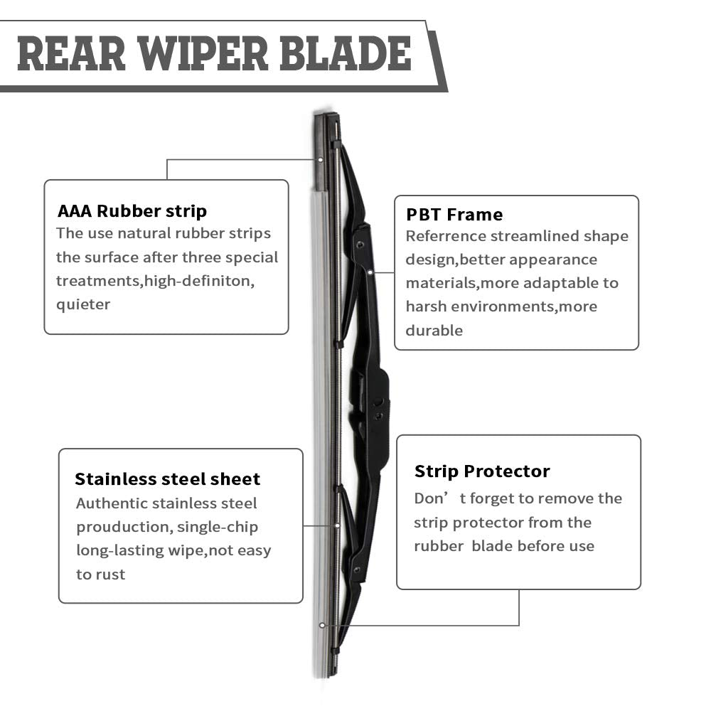HODEE rear wiper installed on Chevrolet Equinox showing correct fit and improved visibility