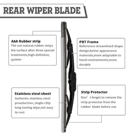 HODEE rear wiper installed on Chevrolet Equinox showing correct fit and improved visibility