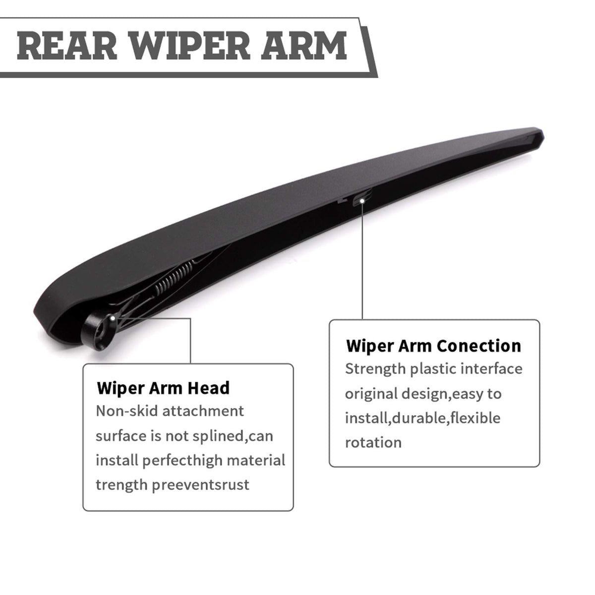 HODEE wiper blade edge detail showing rubber profile for smooth, streak-free wiping