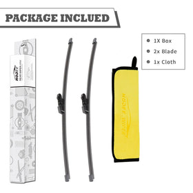 HODEE package contents with cleaning towel to prep glass for easy DIY installation