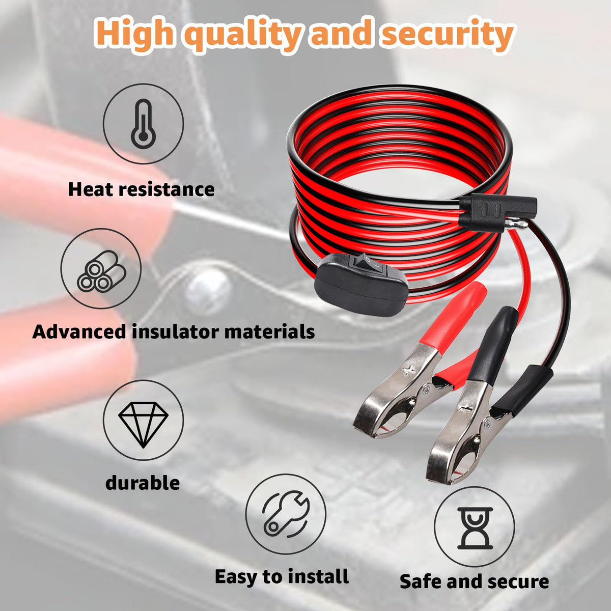 Hodeoo wire PVC insulation texture highlighting heat and abrasion resistance