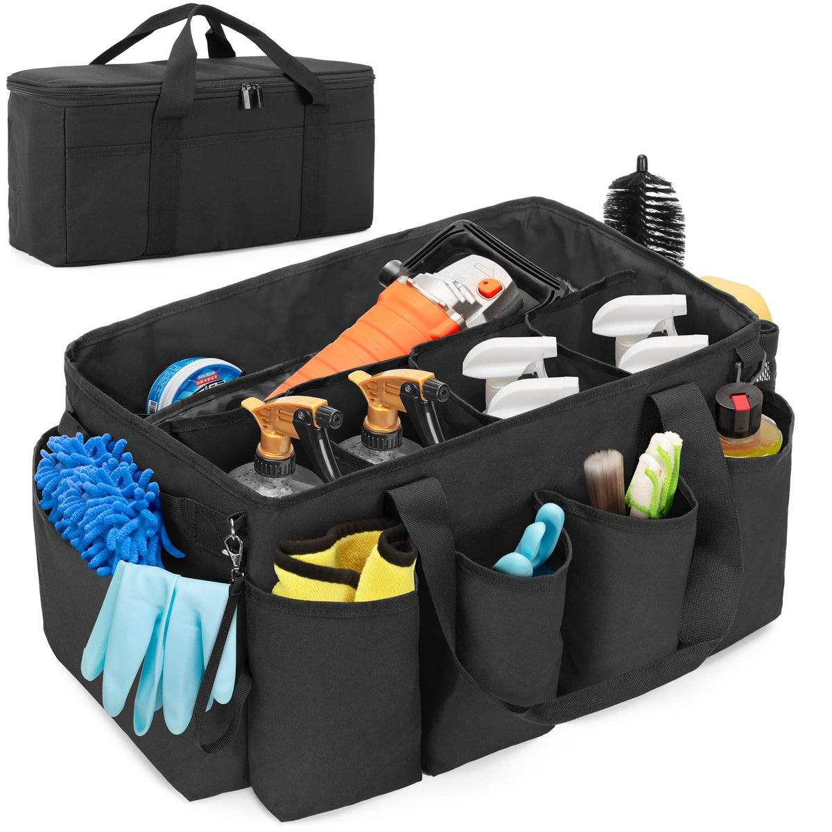 HODRANT front view showing packed bag and easy access pockets for faster detailing