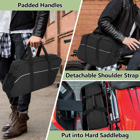 HODRANT installed inside a hard saddlebag showing fit and added protection
