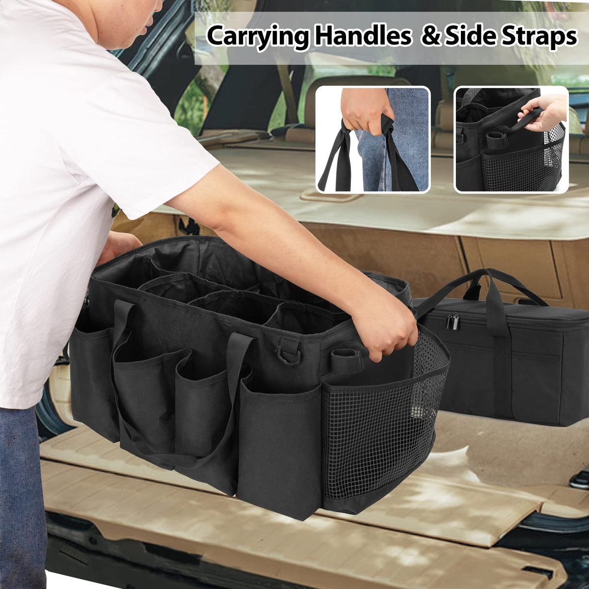 HODRANT mesh side pocket ventilating brushes and damp items to prevent odors