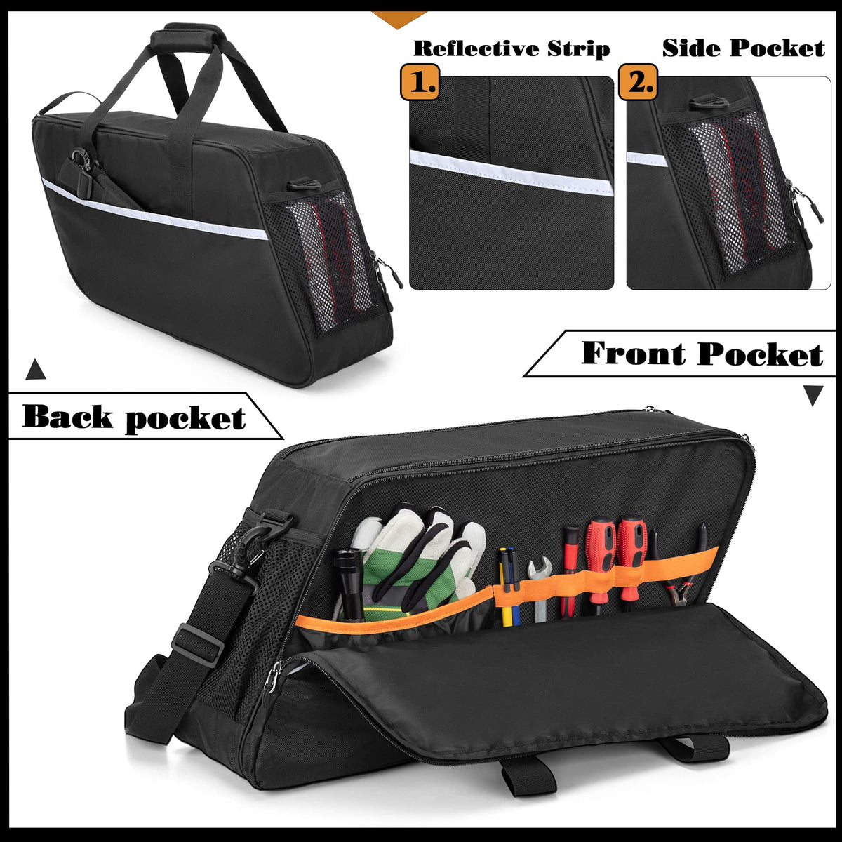 HODRANT padded handles and detachable shoulder strap for comfortable carrying