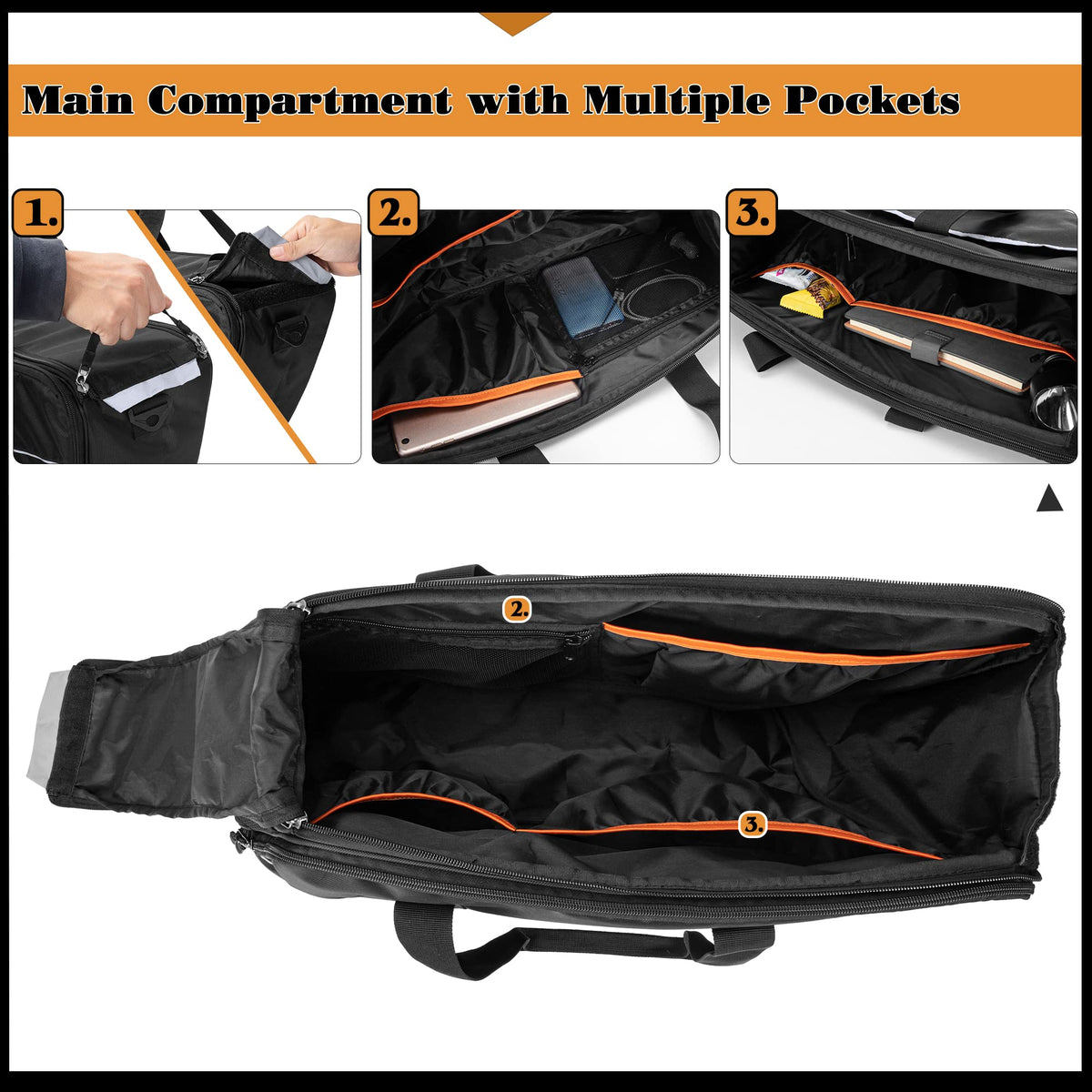 HODRANT reflective strip and two-way zipper detail for added visibility