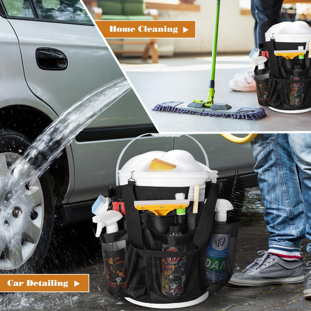 HODRANT organized tools and bottles in pockets for tidy, efficient work
