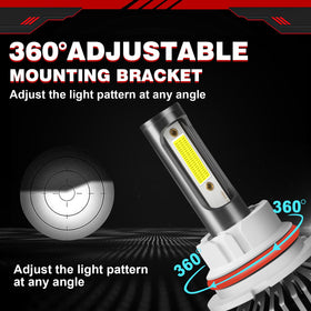 HOEDUI bulbs installed in Ford F150 housing showing plug-and-play fit