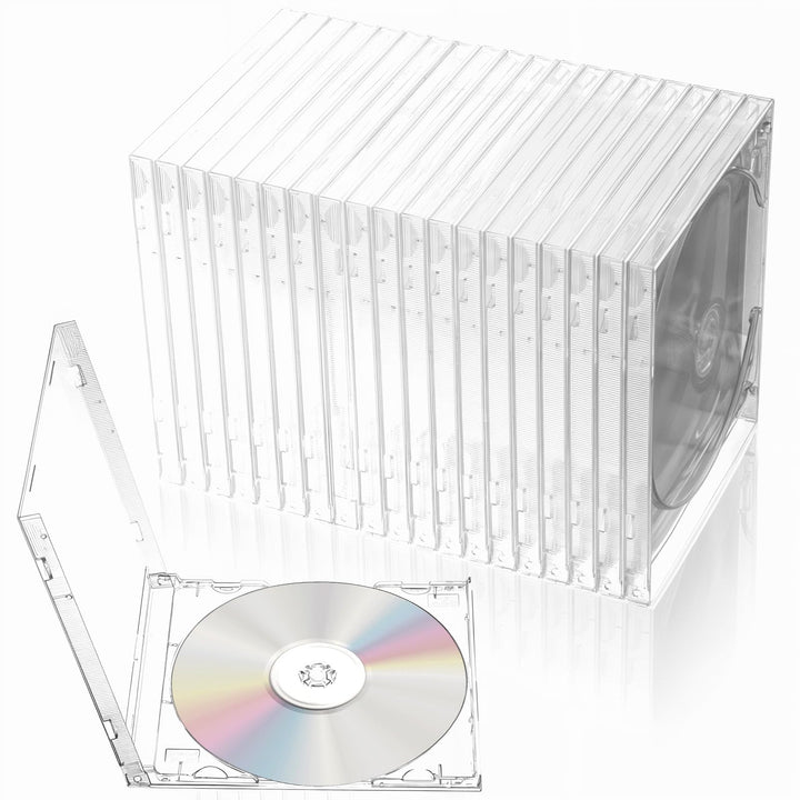 HOFURME front view clear CD case showing transparent protection and easy identification