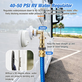 Hohean kit arranged with regulator elbow and PTFE tape for complete installation