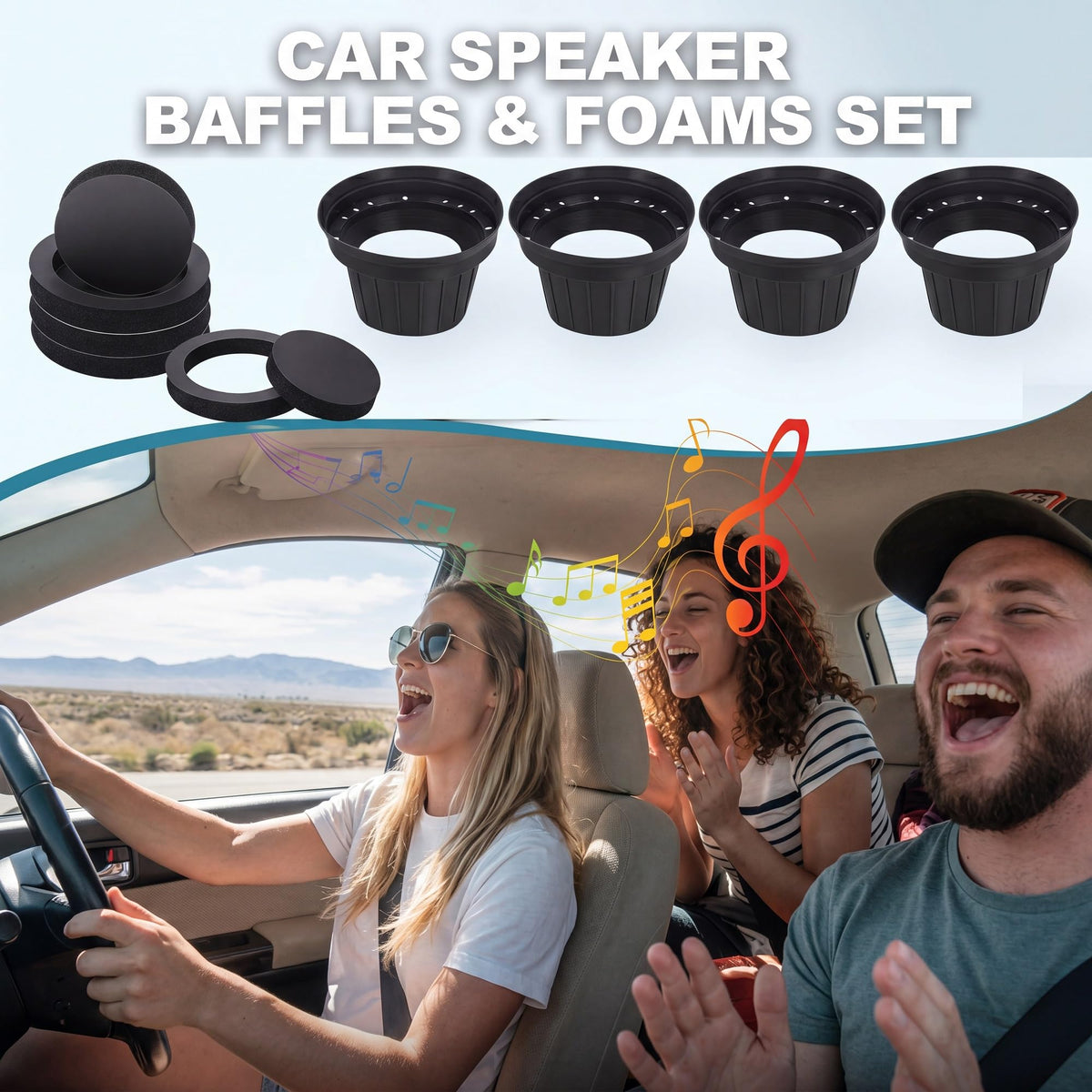 Hohean lifestyle car interior demonstrating clearer audio and protected speakers
