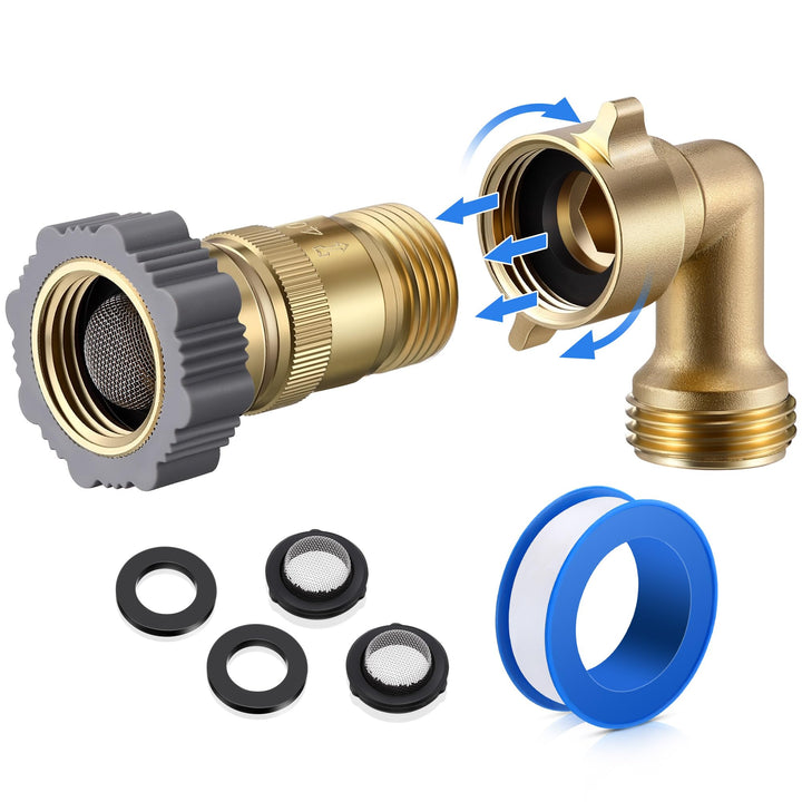Hohean regulator front view showing brass body and preset gauge, durable protection