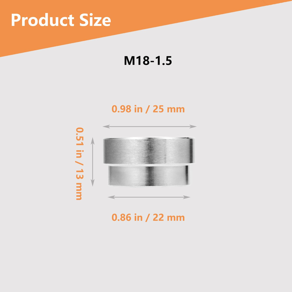 HOHNNYREET close-up of M18x1.5 threads demonstrating precise fit benefit