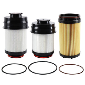 Hoiedt front view of full oil and fuel filter kit showing contents and fit