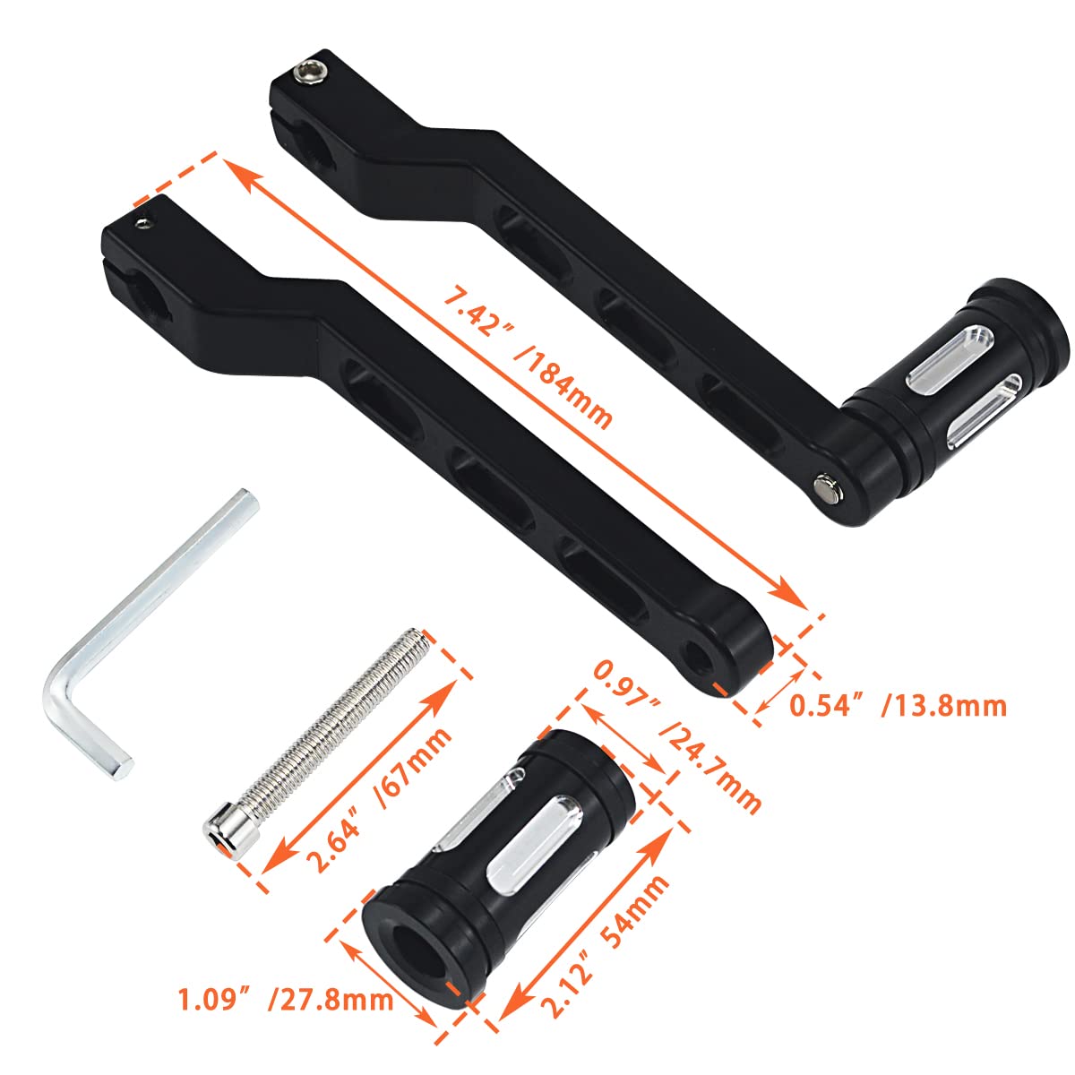 Hokuotolite installed on Road Glide shifter showing improved control benefit