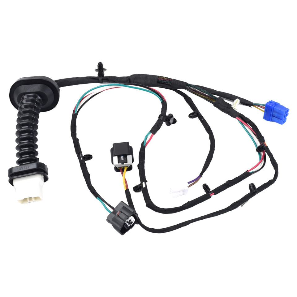 HOKZVIATMOTOELECS rear door harness front view showing fit and connectors