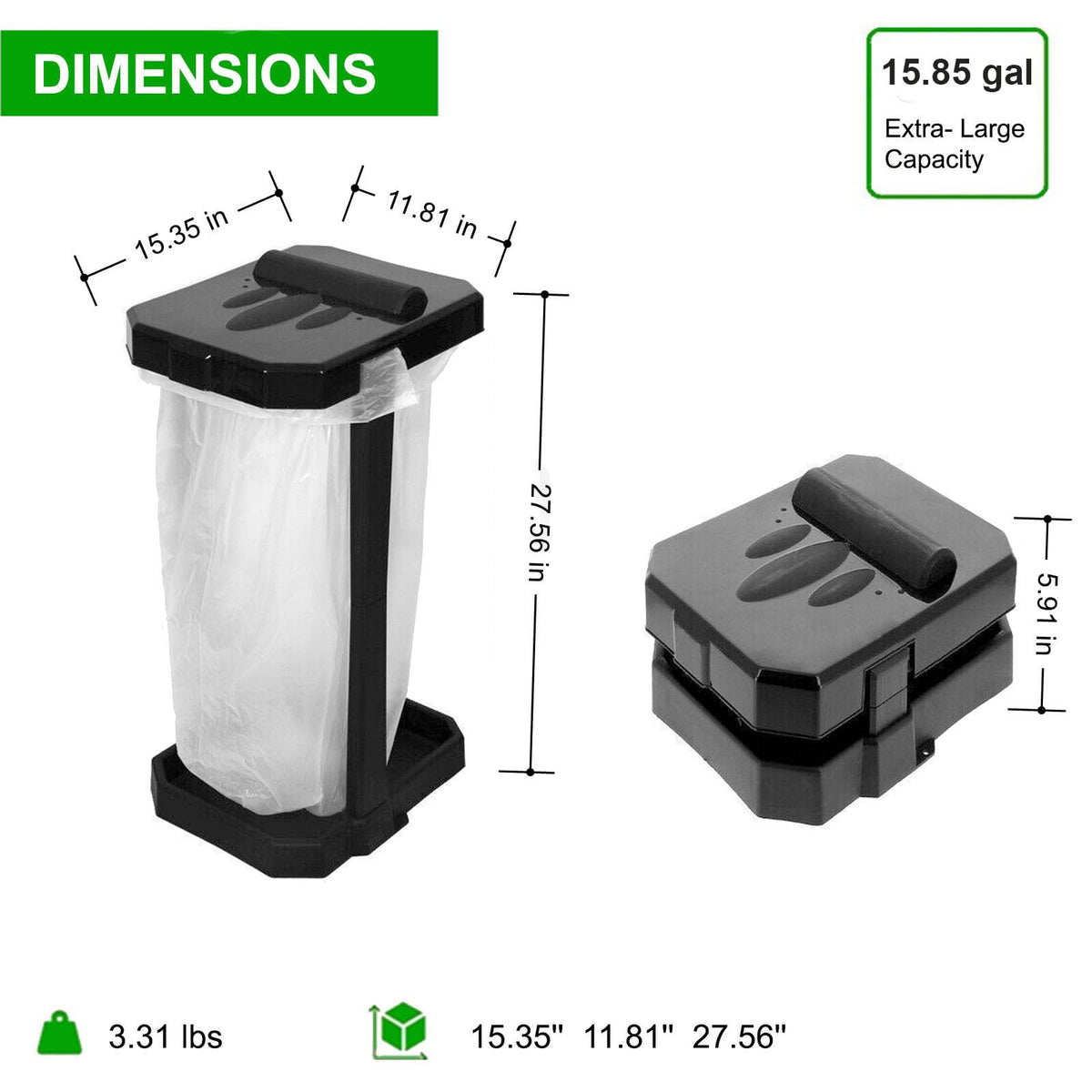 HolaKit placed in RV kitchen demonstrating space-saving waste solution