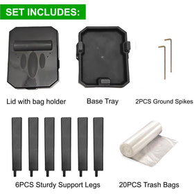 HolaKit next to standard garbage bag showing 15.85-gallon capacity