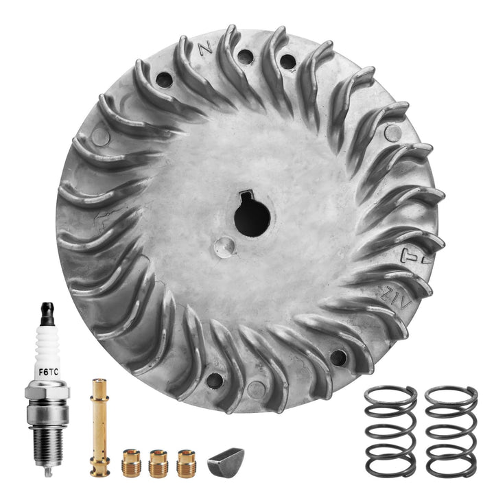 HOLATO flywheel front view showing mounting holes and balanced design for quick installation
