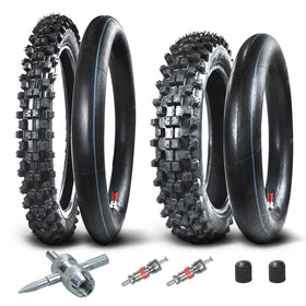 HOLATO front and rear tires mounted on bike showing fitment benefit