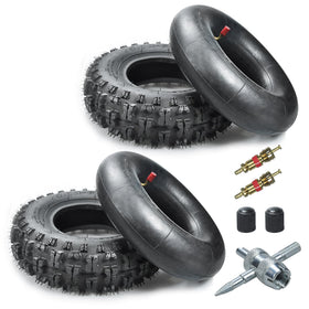 HOLATO front view of both tires and tubes showing kit completeness and convenience
