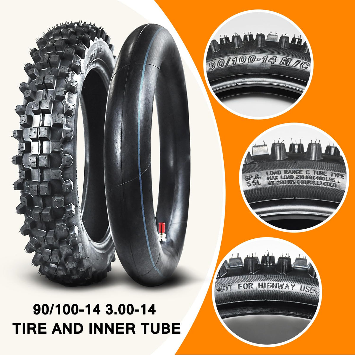HOLATO inner tube TR4 valve stem close-up for easy inflation and fit