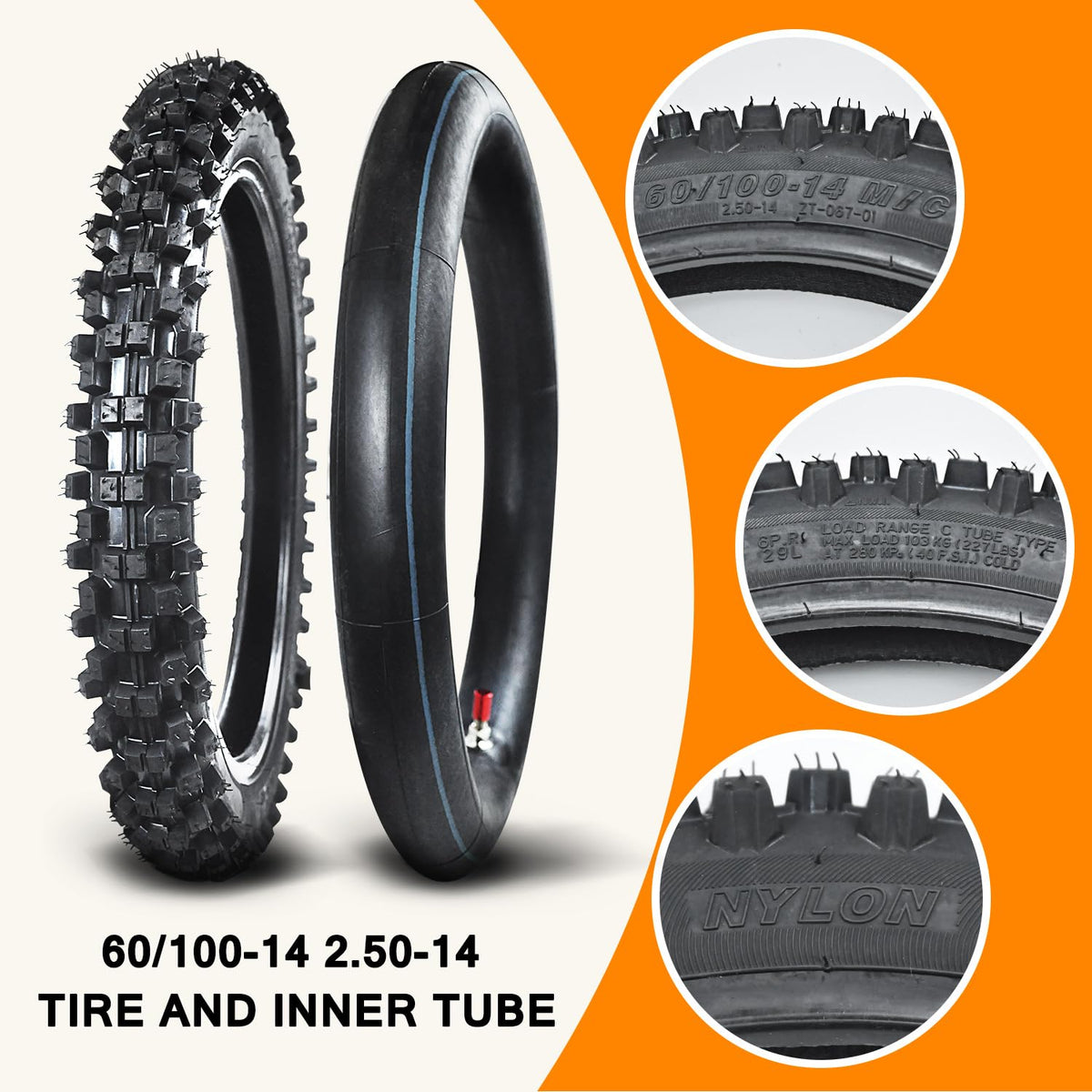 HOLATO rear tire on 12-inch rim showing correct sizing benefit