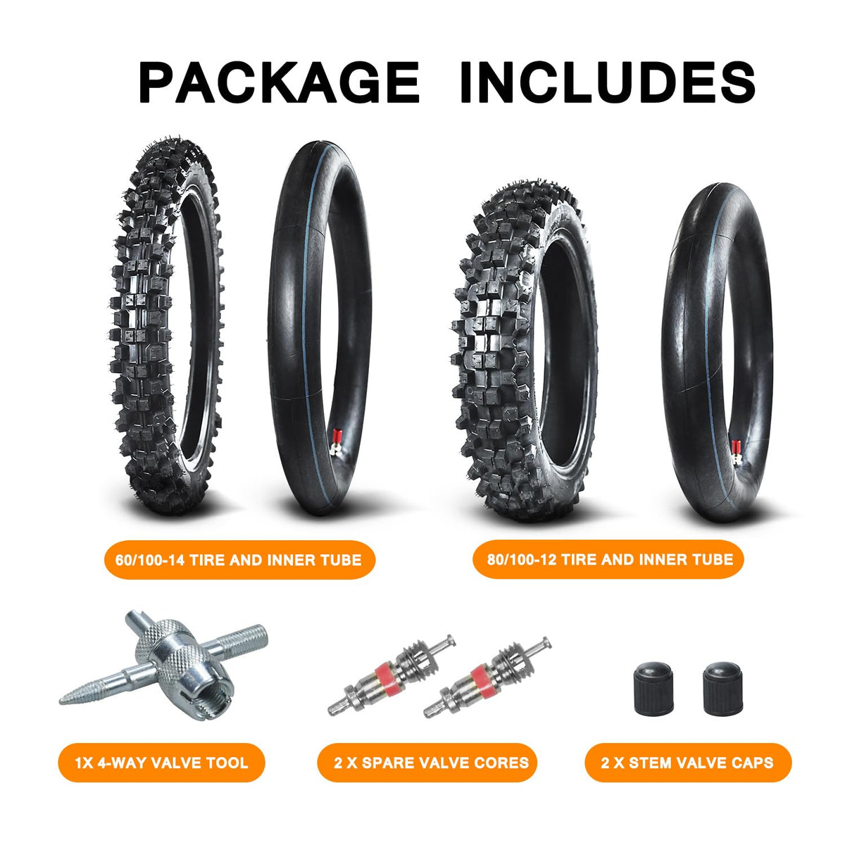 HOLATO front tire on 14-inch rim showing proper clearance benefit
