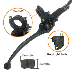 HOLATO installed on a mini bike illustrating upgraded braking performance in context