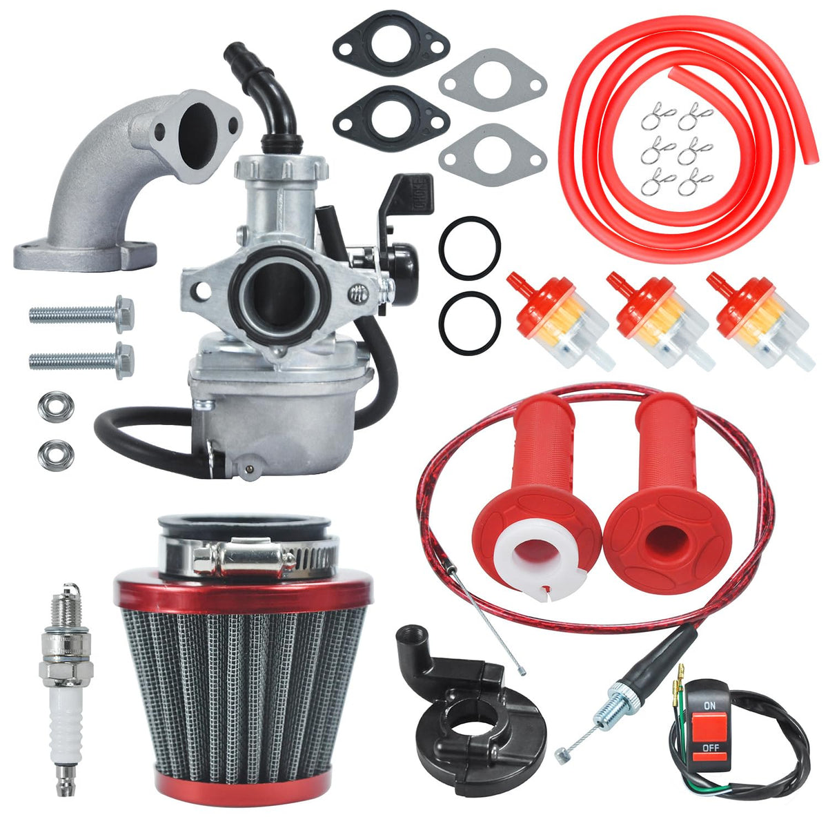 HOLATO PZ22 carburetor front view showing clean construction and fitment benefit