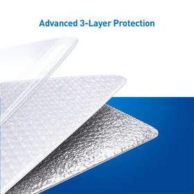 Holda sunshade next to ruler showing custom-fit scale benefit