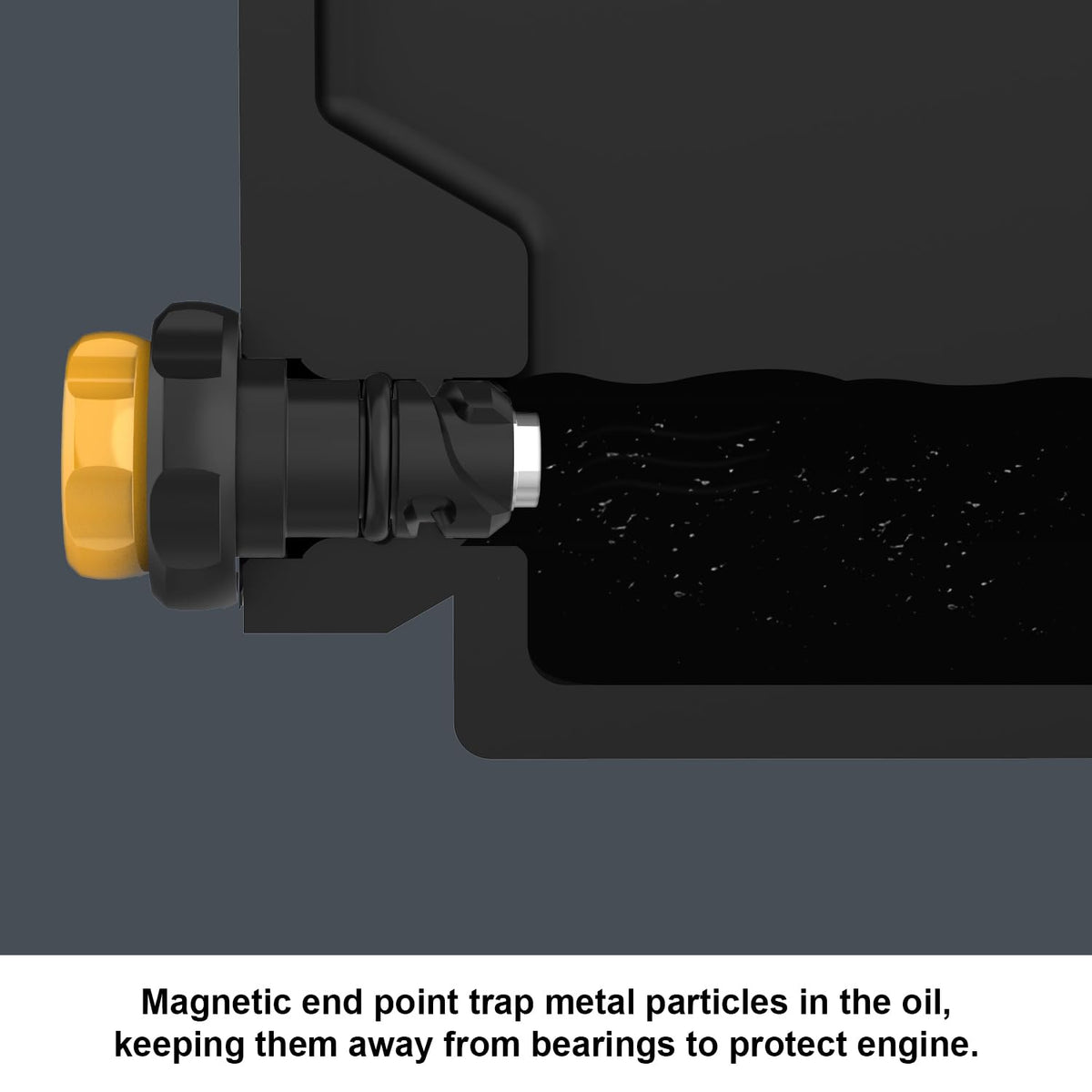 HOLDLY valve detail illustrating controlled slow drain for cleaner oil changes