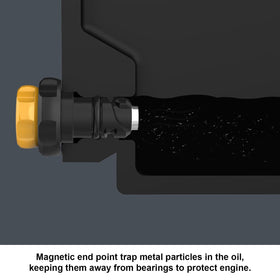 HOLDLY valve detail illustrating controlled slow drain for cleaner oil changes