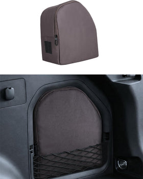 HOLEMISINN front view of organizer showing clean fit and extra storage benefit
