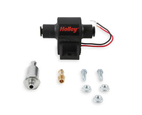 Holley 12-427 front view showing inlet outlet for easy fitment and reliable flow